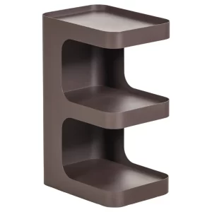 WOOOD Tmavě hnědý kovový odkládací stolek Vire 35 x 25 cm