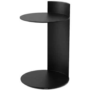 Miotto Černý kovový odkládací stolek Vaglia ⌀40 cm