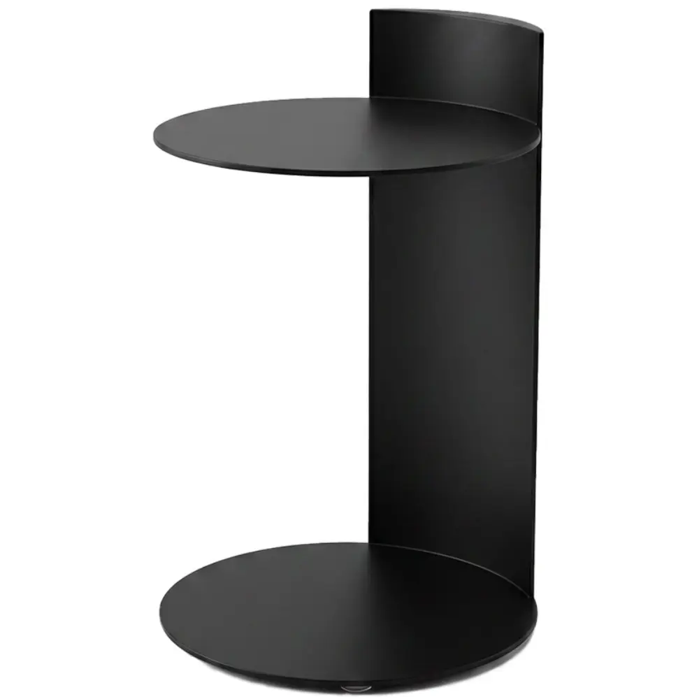 Miotto Černý kovový odkládací stolek Vaglia ⌀40 cm