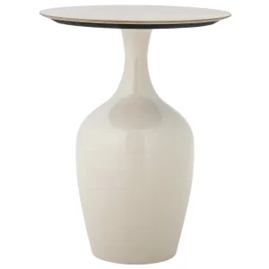 Bloomingville Béžový keramický odkládací stolek Lecco 40 cm