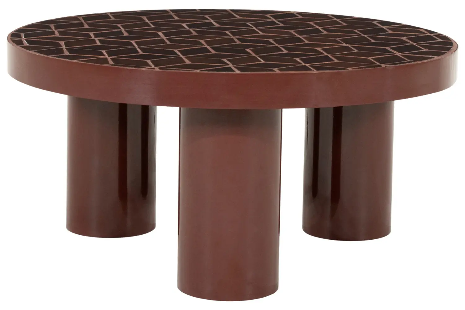 By-Boo Červený keramický konferenční stolek Patterna 71 cm