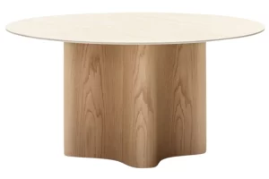 NovaNook Travertinový konferenční stolek Lesund ⌀90 cm